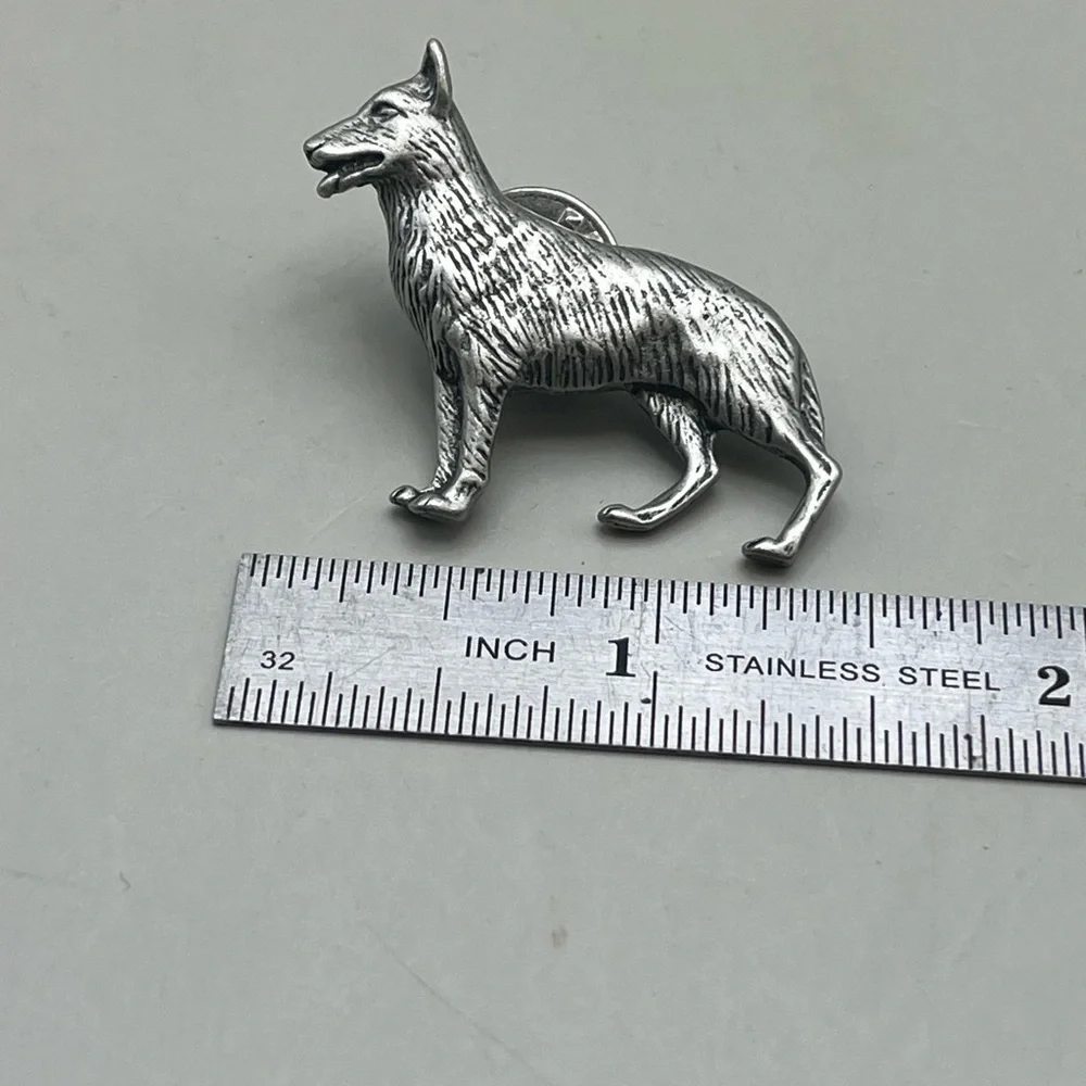 Silver Dog Brooch